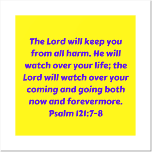 Bible Verse Psalm 121:7-8 Posters and Art